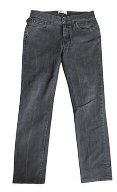 Acne Studios Ace Used Cash Black Slim Straight Jeans 31/30 Faded Stretch Denim